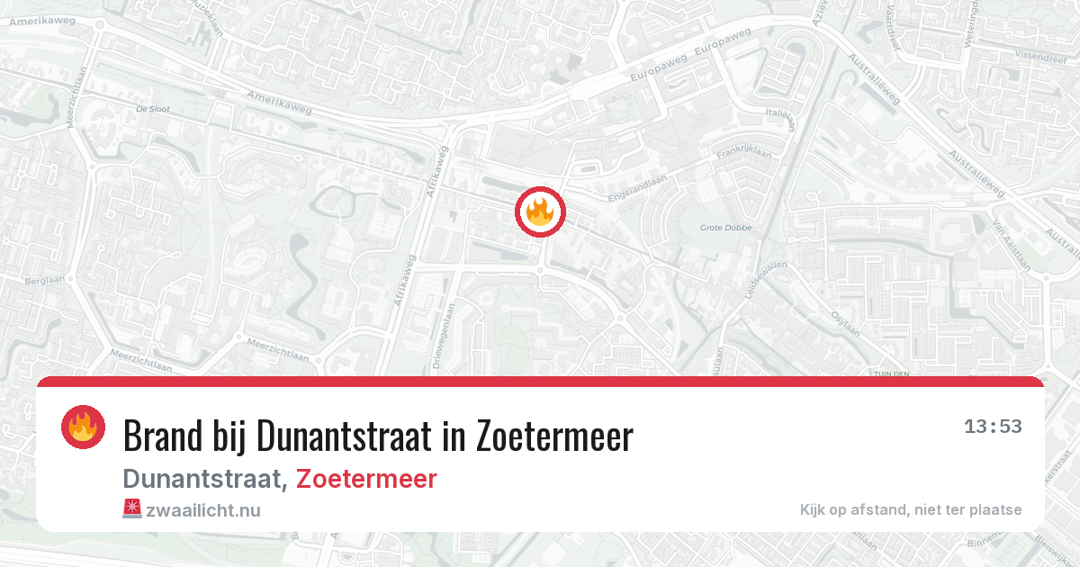 Brand bij Dunantstraat in Zoetermeer — 16 mrt 2026