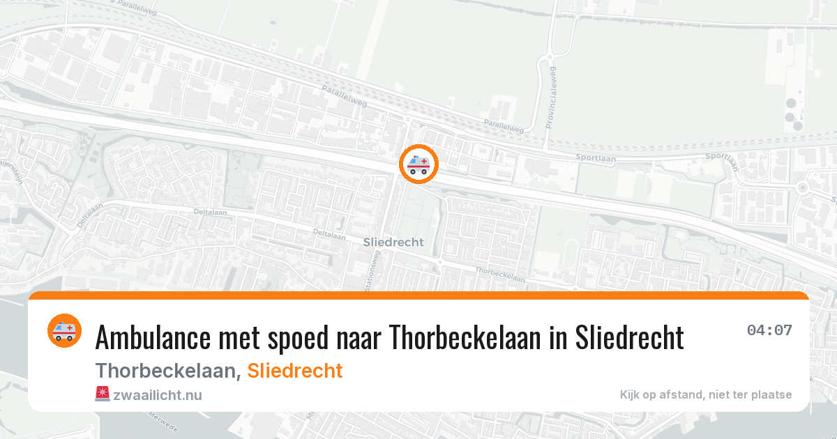 Ambulance met spoed naar Thorbeckelaan in Sliedrecht — 11 apr 2026