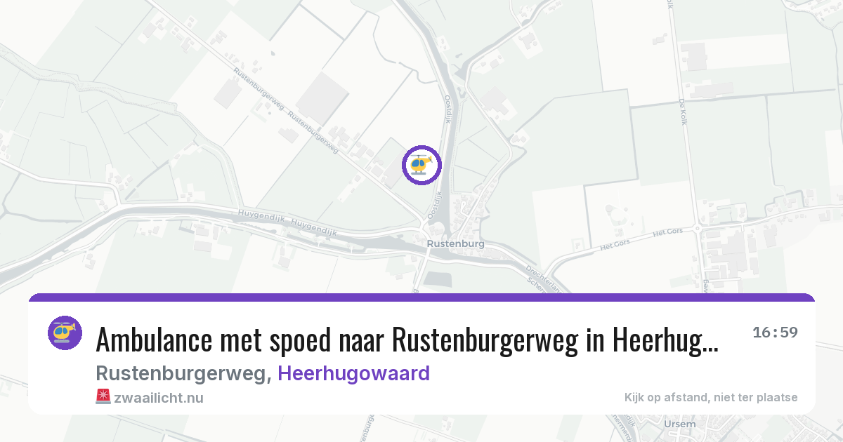 Ambulance met spoed naar Rustenburgerweg in Heerhugowaard — 19 mei 2026