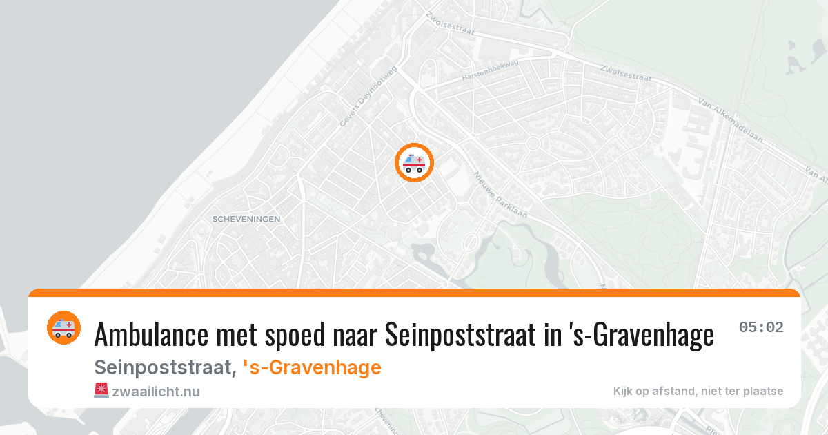 Ambulance met spoed naar Seinpoststraat in 's-Gravenhage — 26 mei 2026