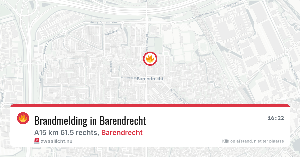 Brandmelding in Barendrecht — 6 apr 2026
