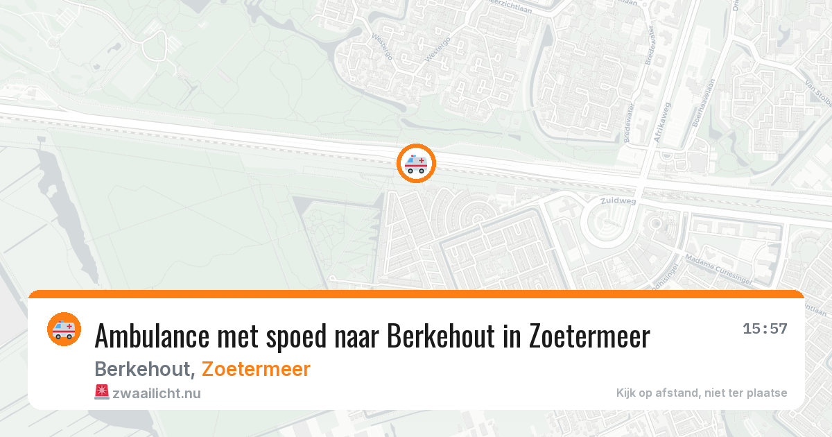 Ambulance met spoed naar Berkehout in Zoetermeer — 12 jul 2026