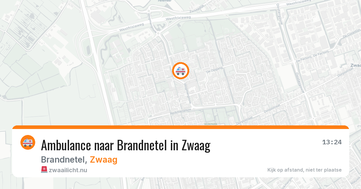 Ambulance naar Brandnetel in Zwaag — 20 jul 2026