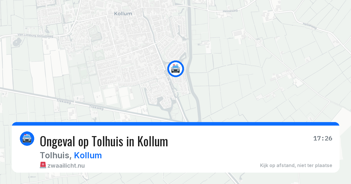 Ongeval op Tolhuis in Kollum — 1 apr 2026