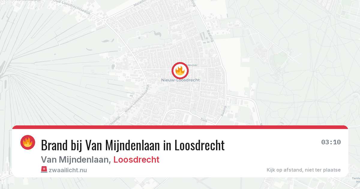 Brand bij Van Mijndenlaan in Loosdrecht — 20 jan 2026