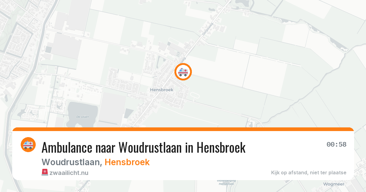 Ambulance naar Woudrustlaan in Hensbroek — 30 jun 2026