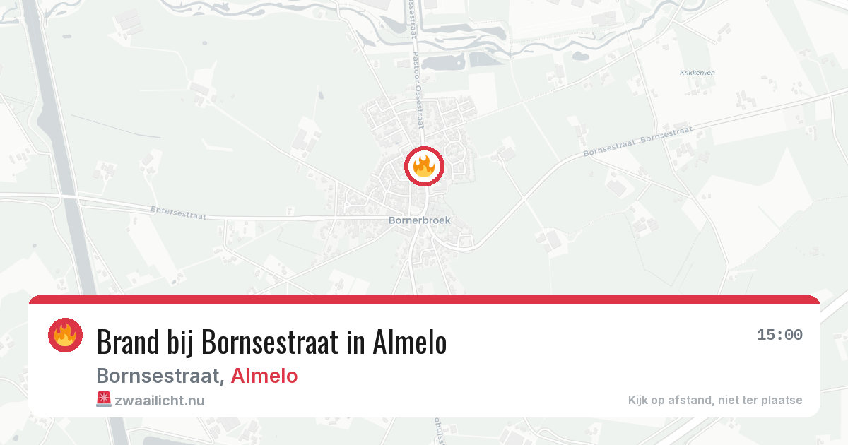 Brand bij Bornsestraat in Almelo — 14 mei 2026