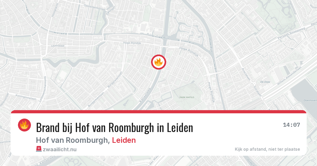 Brand bij Hof van Roomburgh in Leiden — 1 jun 2026