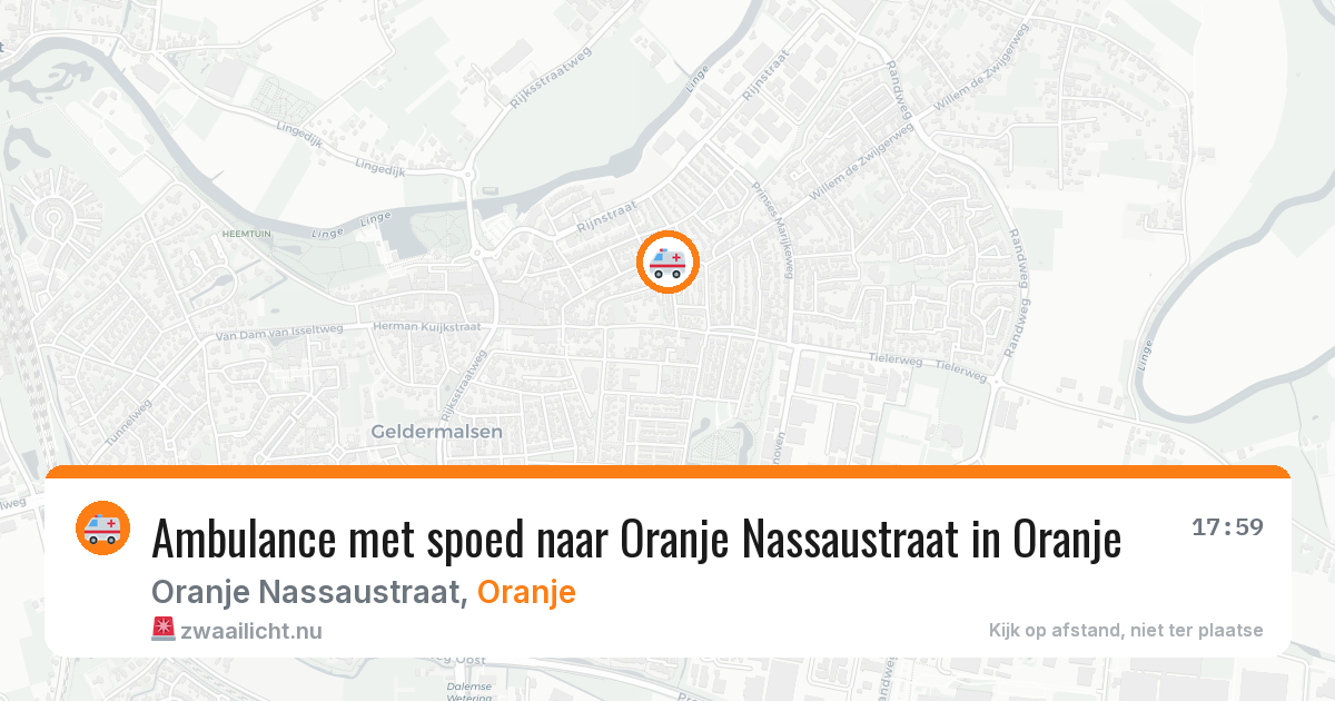 Ambulance met spoed naar Oranje Nassaustraat in Oranje — 18 jan 2026