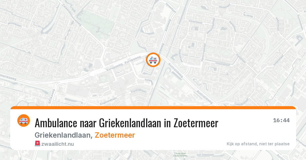 Ambulance naar Griekenlandlaan in Zoetermeer — 21 mei 2026