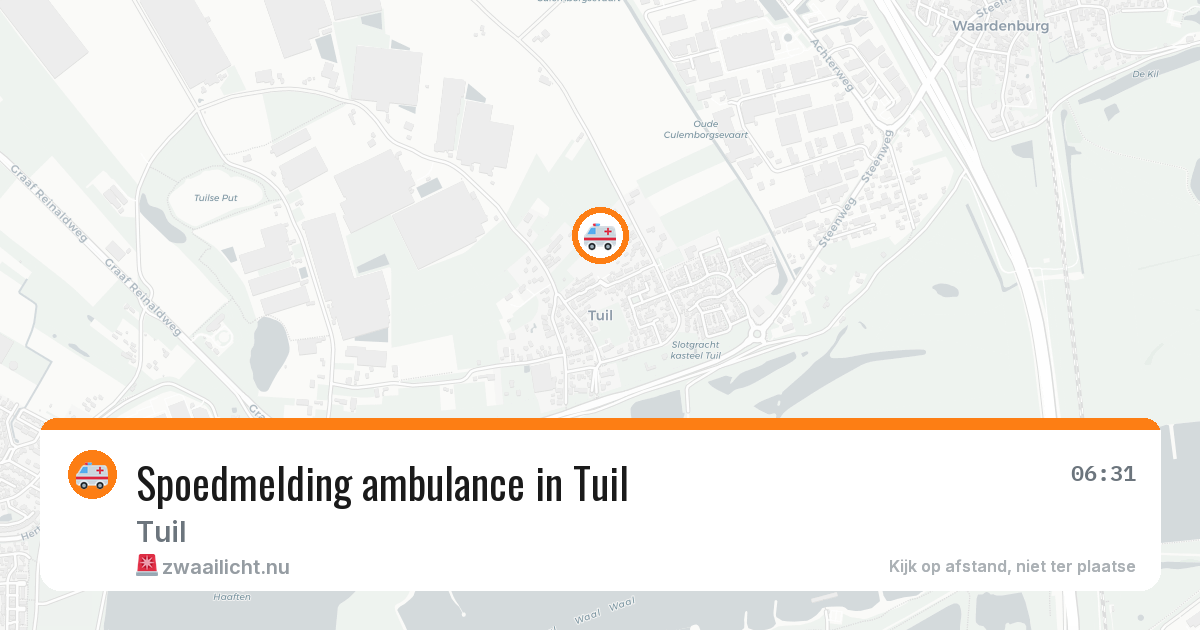 Spoedmelding ambulance in Tuil — 8 mrt 2026