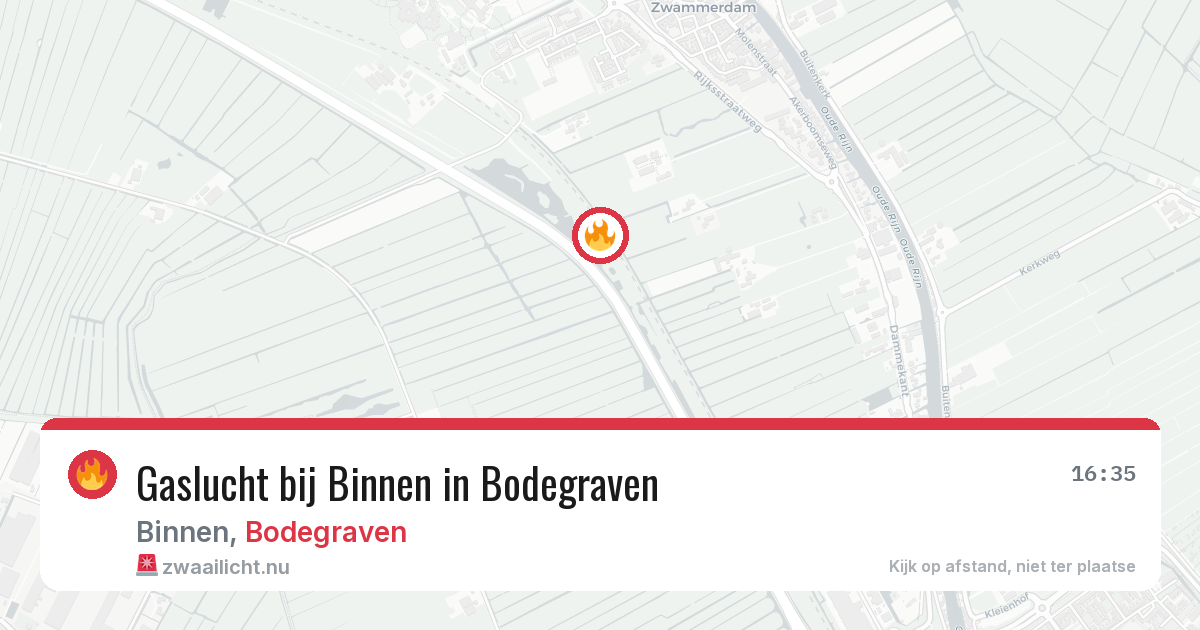 Gaslucht bij Binnen in Bodegraven — 8 mrt 2026