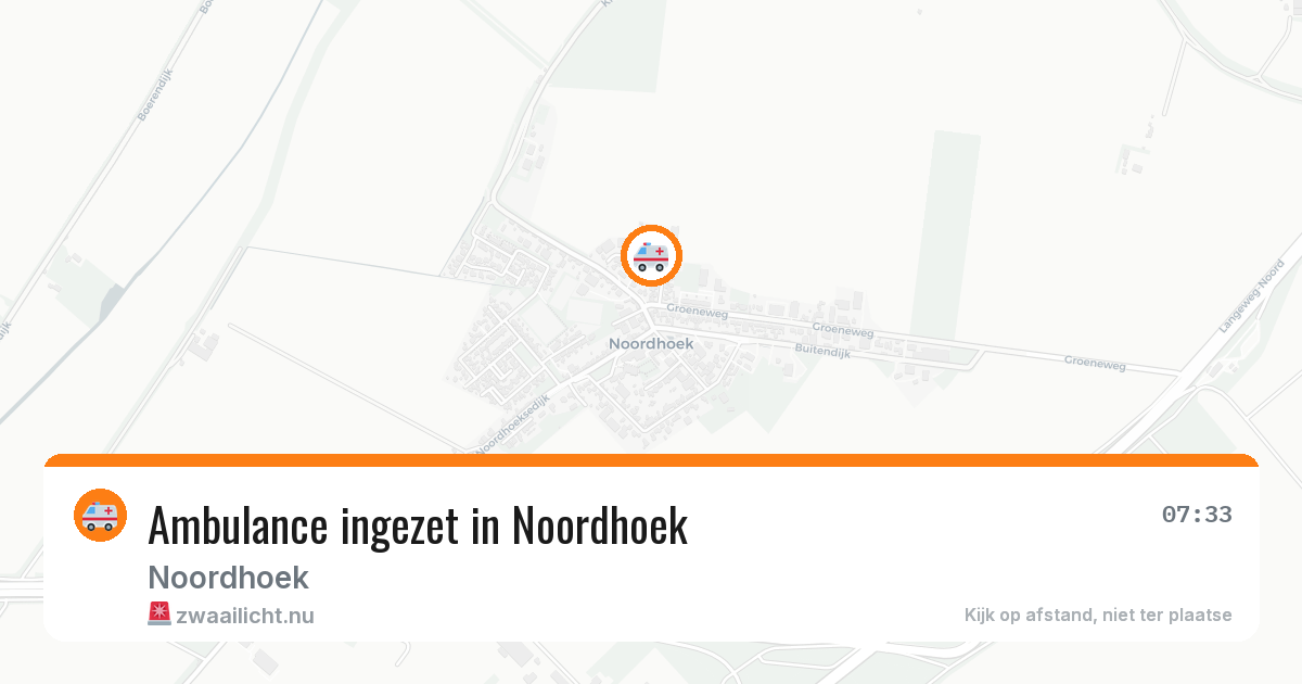 Ambulance ingezet in Noordhoek — 1 jun 2026