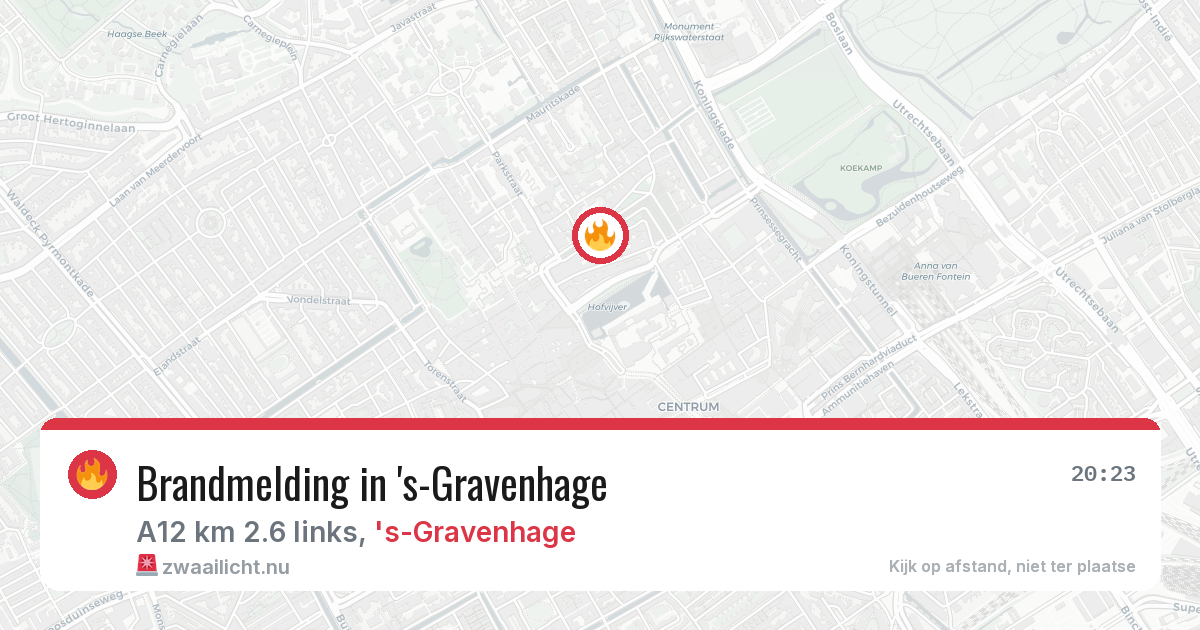 Brandmelding in 's-Gravenhage — 23 jul 2026