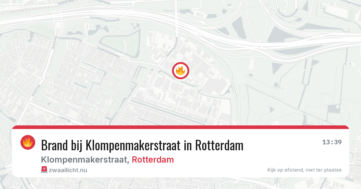 Brand bij Klompenmakerstraat in Rotterdam — 3 jun 2026