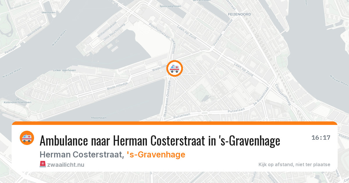 Ambulance naar Herman Costerstraat in 's-Gravenhage — 11 mrt 2026