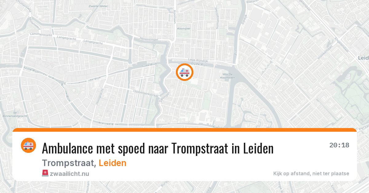 Ambulance met spoed naar Trompstraat in Leiden — 1 apr 2026