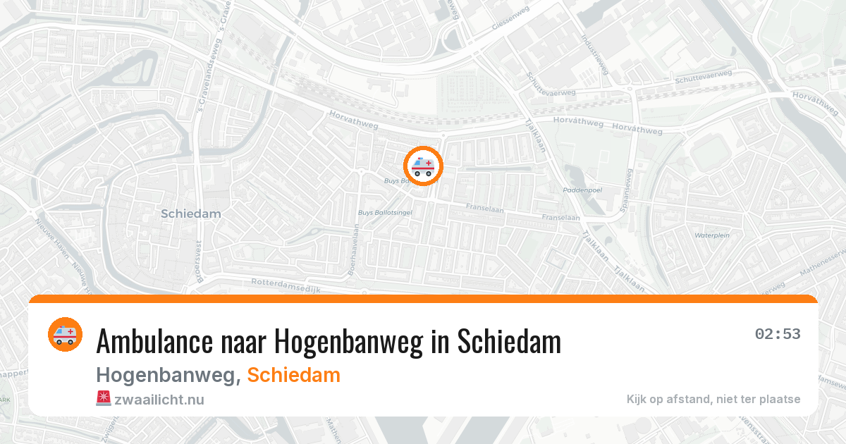 Ambulance naar Hogenbanweg in Schiedam — 26 mrt 2026