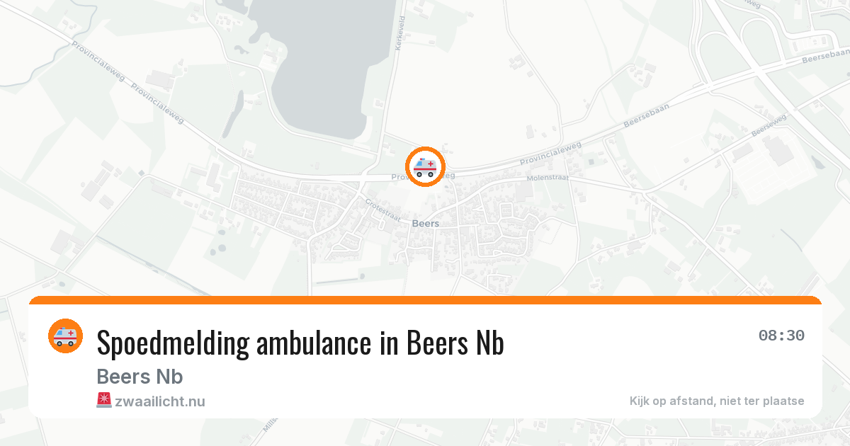Spoedmelding ambulance in Beers Nb — 24 jan 2026