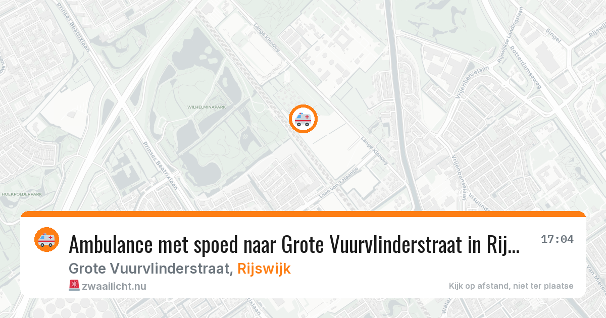 Ambulance met spoed naar Grote Vuurvlinderstraat in Rijswijk — 25 jul 2026