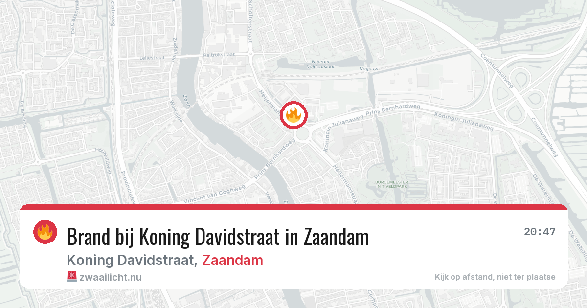 Brand bij Koning Davidstraat in Zaandam — 5 jun 2026