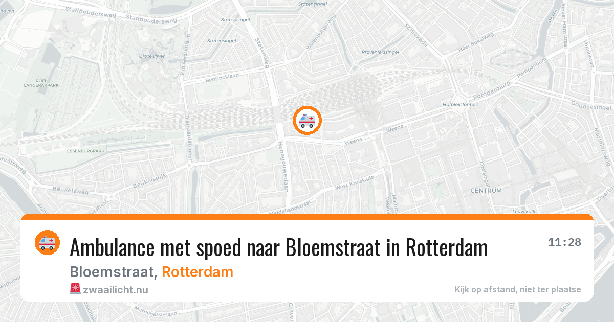 Ambulance met spoed naar Bloemstraat in Rotterdam — 12 jul 2026