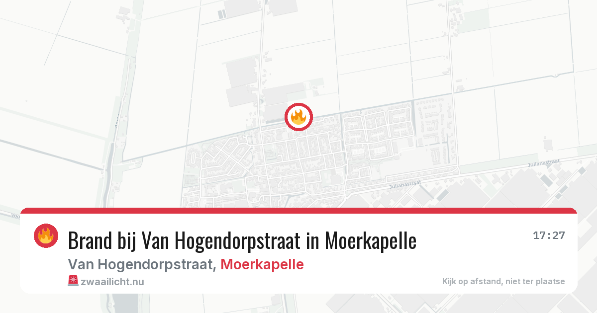 Brand bij Van Hogendorpstraat in Moerkapelle — 6 apr 2026