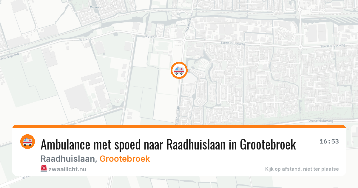 Ambulance met spoed naar Raadhuislaan in Grootebroek — 13 jul 2026