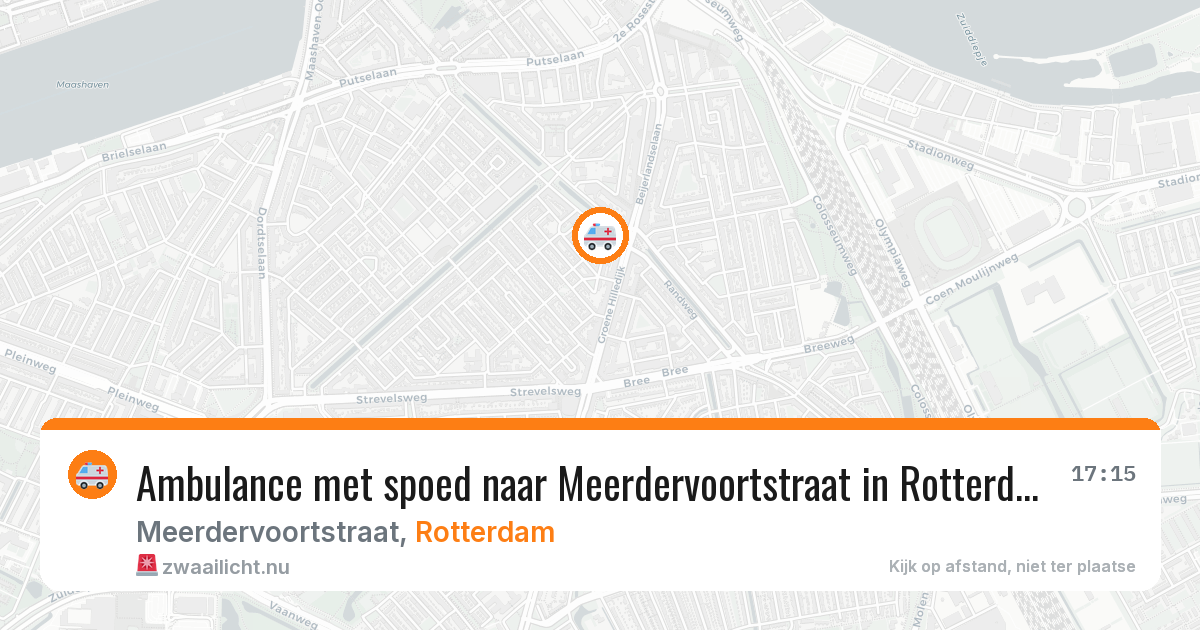 Ambulance met spoed naar Meerdervoortstraat in Rotterdam — 20 jul 2026