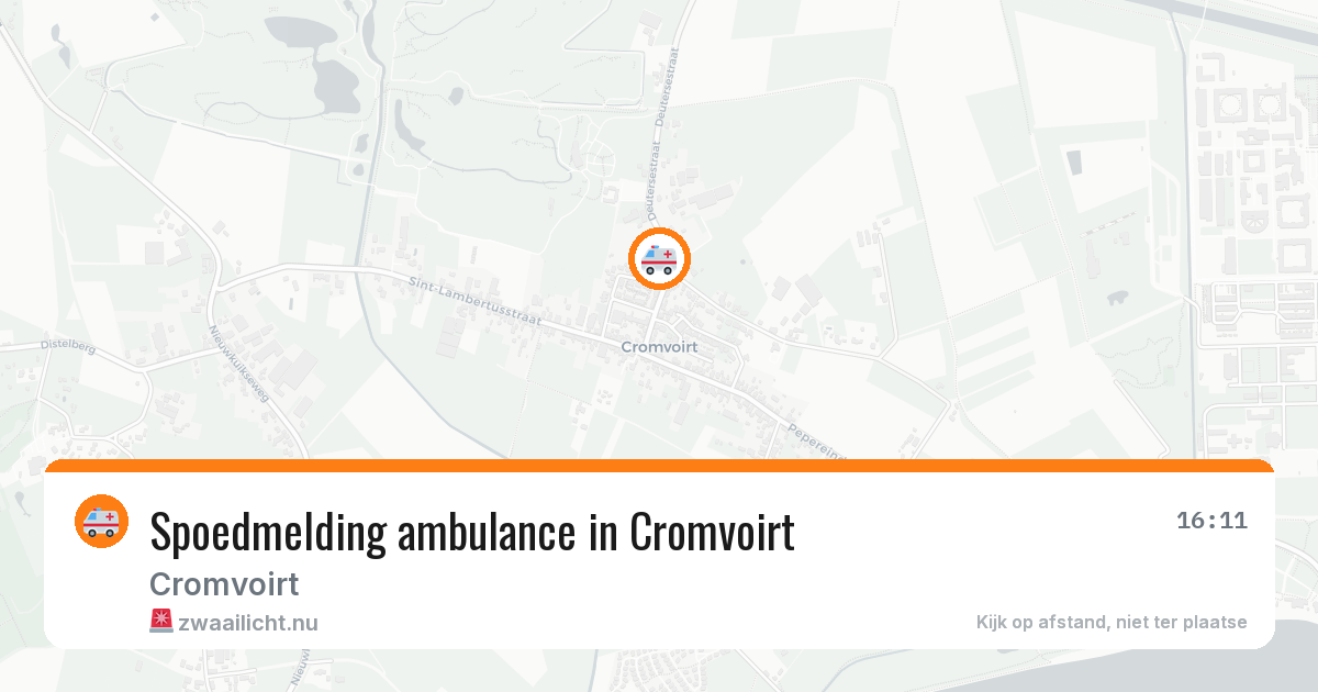 Spoedmelding ambulance in Cromvoirt — 13 apr 2026