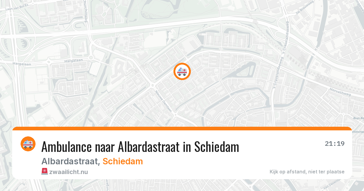Ambulance naar Albardastraat in Schiedam — 21 apr 2026