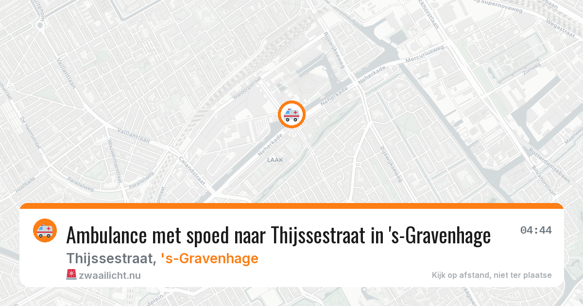 Ambulance met spoed naar Thijssestraat in 's-Gravenhage — 30 mei 2026