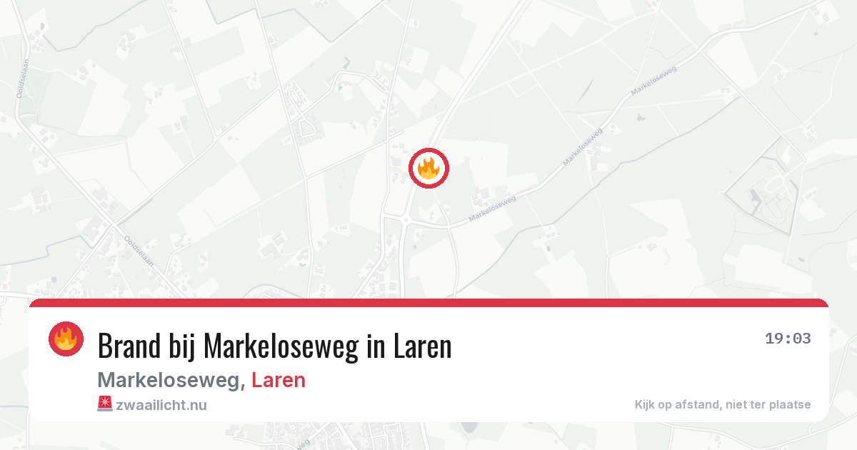 Brand bij Markeloseweg in Laren — 29 mei 2026