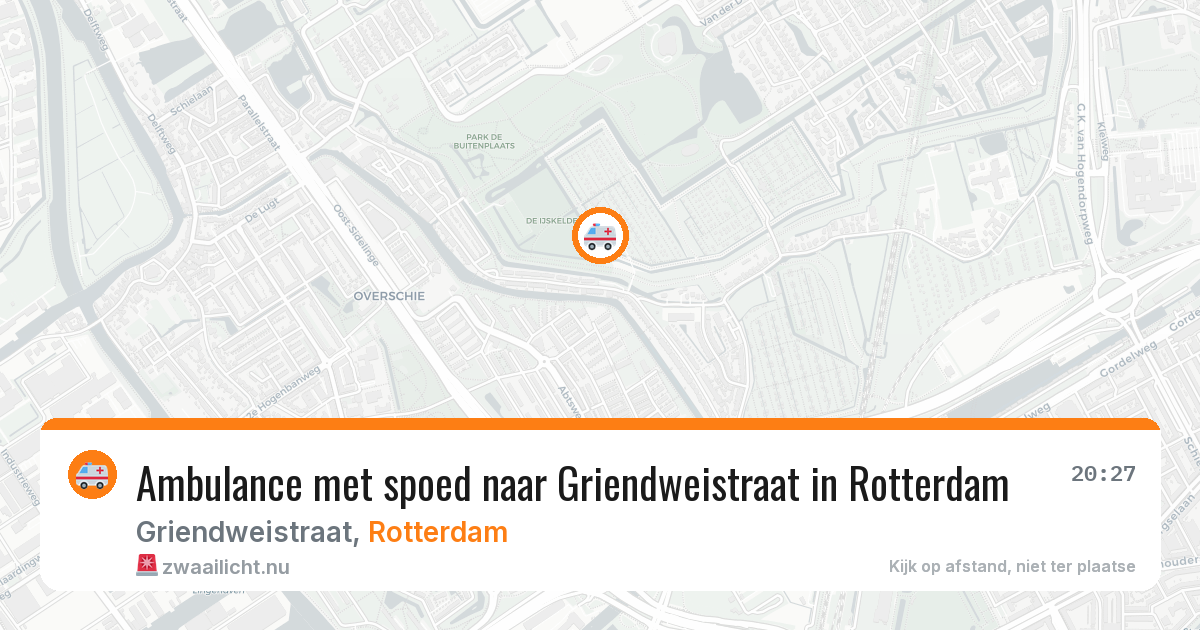 Ambulance met spoed naar Griendweistraat in Rotterdam — 16 jul 2026