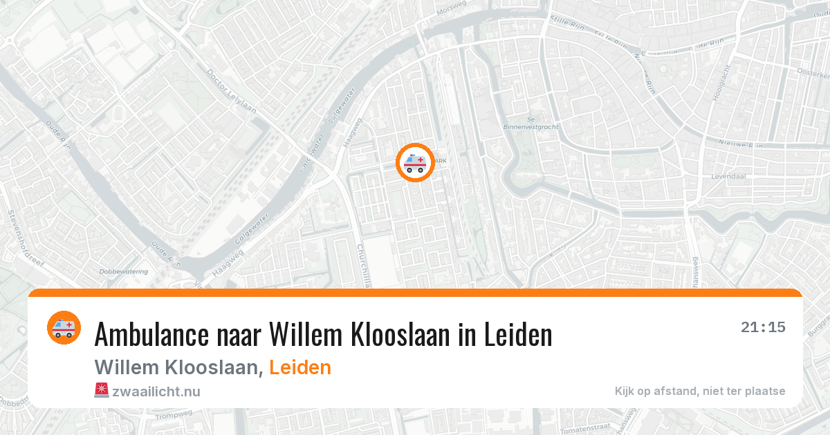 Ambulance naar Willem Klooslaan in Leiden — 17 jul 2026