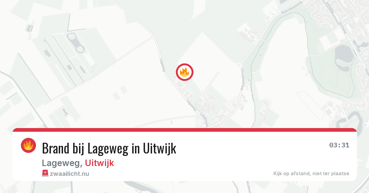 Brand bij Lageweg in Uitwijk — 30 mrt 2026