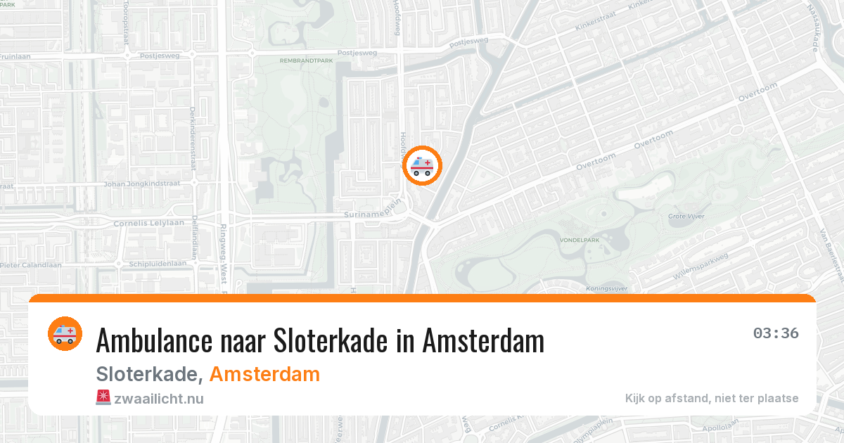 Ambulance naar Sloterkade in Amsterdam — 14 jul 2026