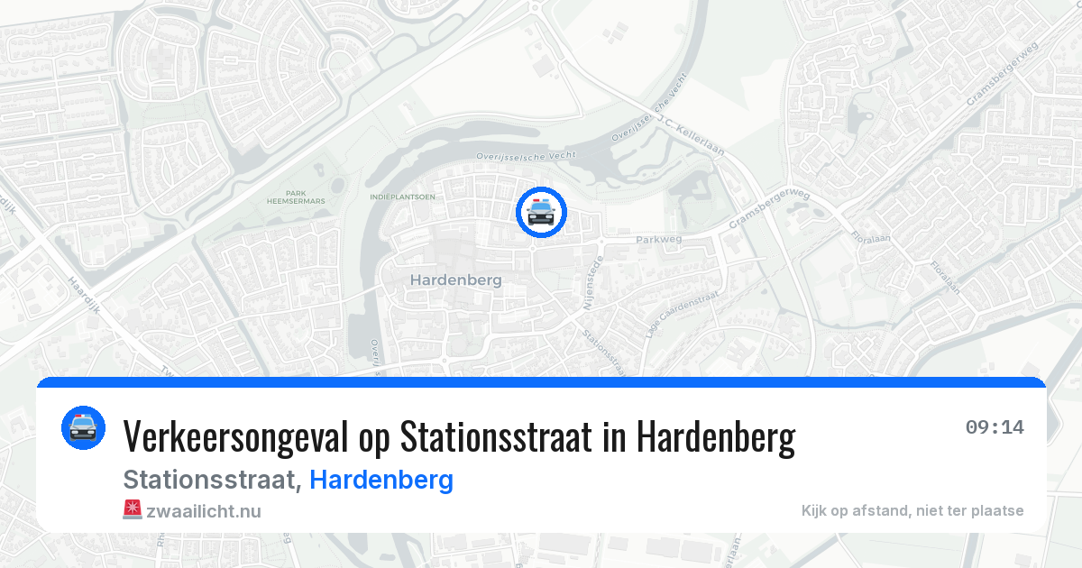 Verkeersongeval op Stationsstraat in Hardenberg — 16 jul 2026