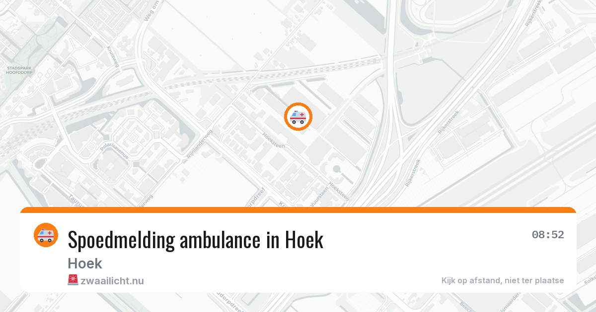 Spoedmelding ambulance in Hoek — 22 apr 2026