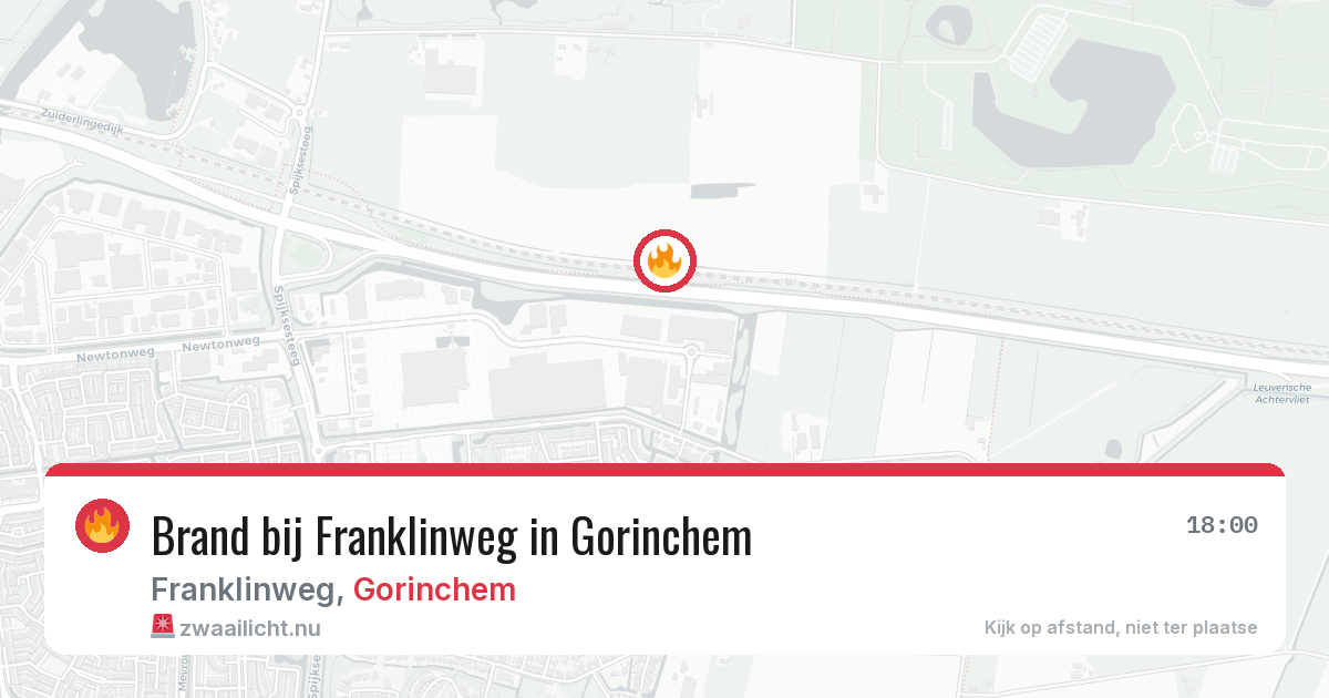 Brand bij Franklinweg in Gorinchem — 1 jun 2026