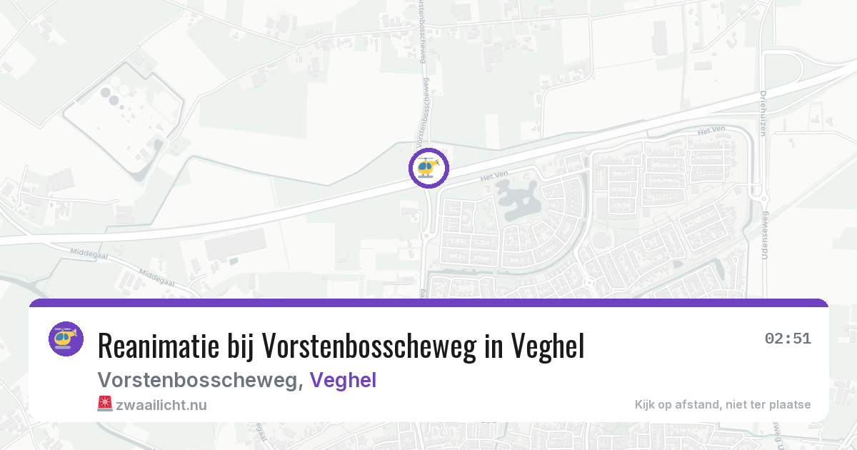 Reanimatie bij Vorstenbosscheweg in Veghel — 26 jul 2026