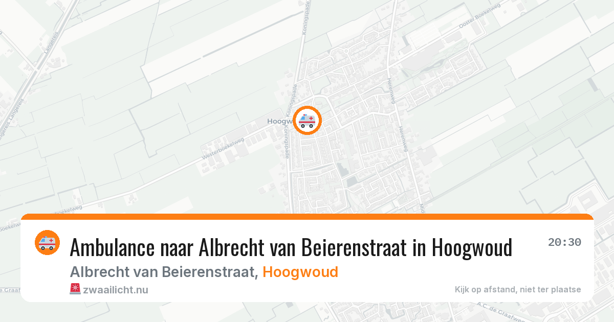 Ambulance naar Albrecht van Beierenstraat in Hoogwoud — 17 mei 2026
