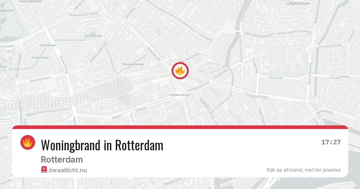 Woningbrand in Rotterdam — 21 apr 2026
