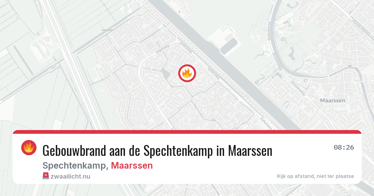 Gebouwbrand aan de Spechtenkamp in Maarssen — 17 apr 2026