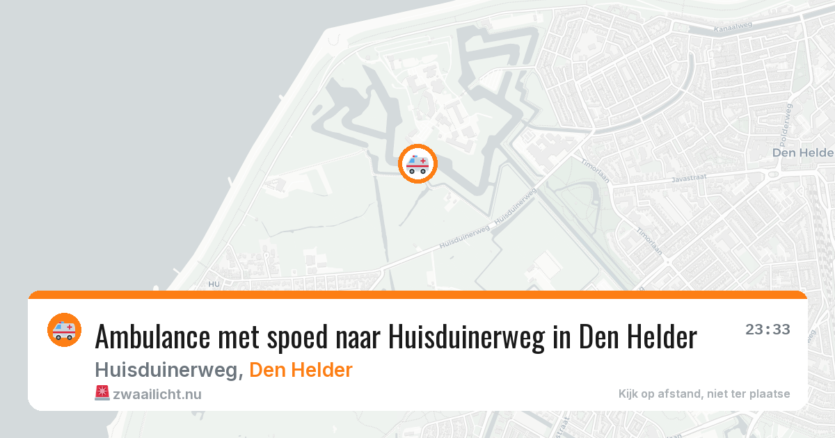 Ambulance met spoed naar Huisduinerweg in Den Helder — 27 mrt 2026
