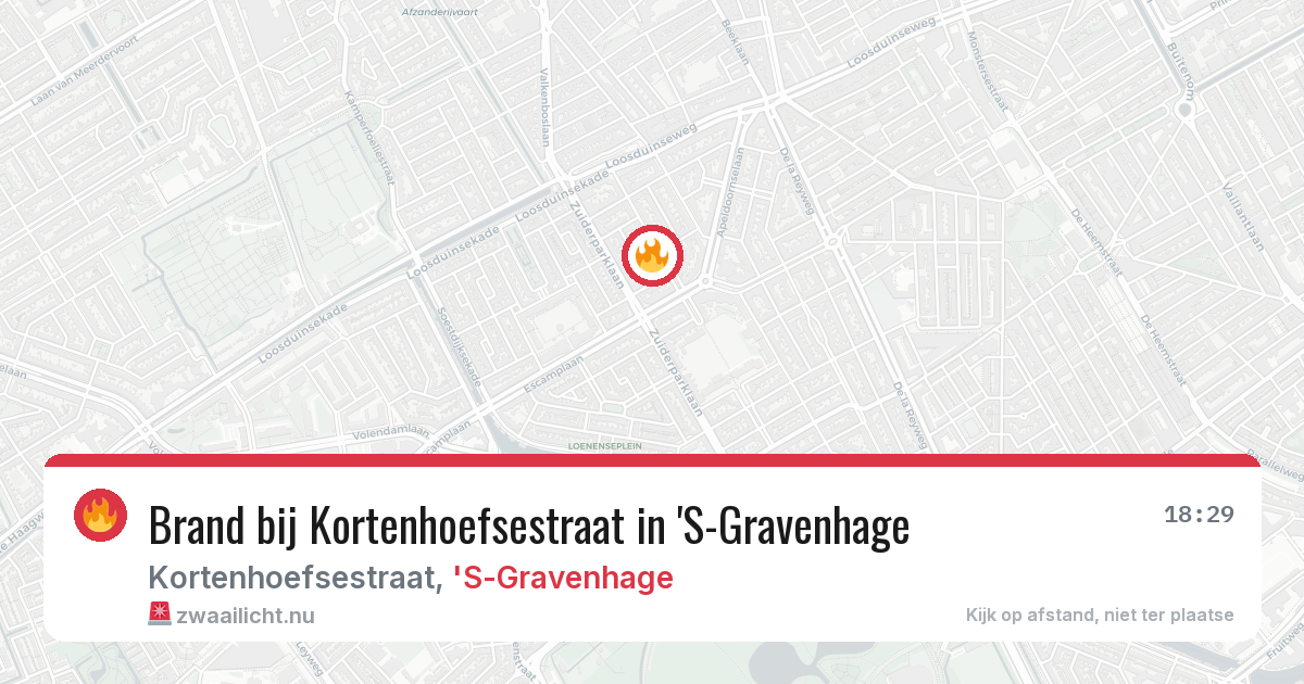 Brand bij Kortenhoefsestraat in 'S-Gravenhage — 24 jul 2026