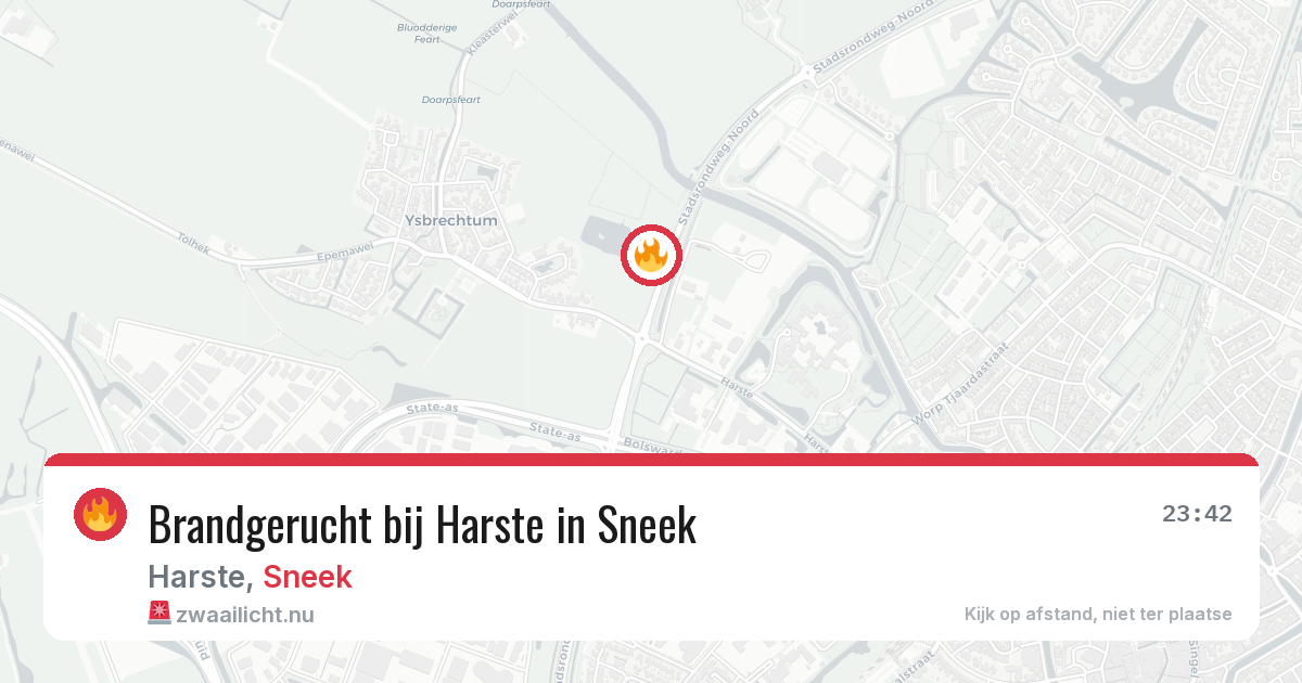 Brandgerucht bij Harste in Sneek — 19 mei 2026