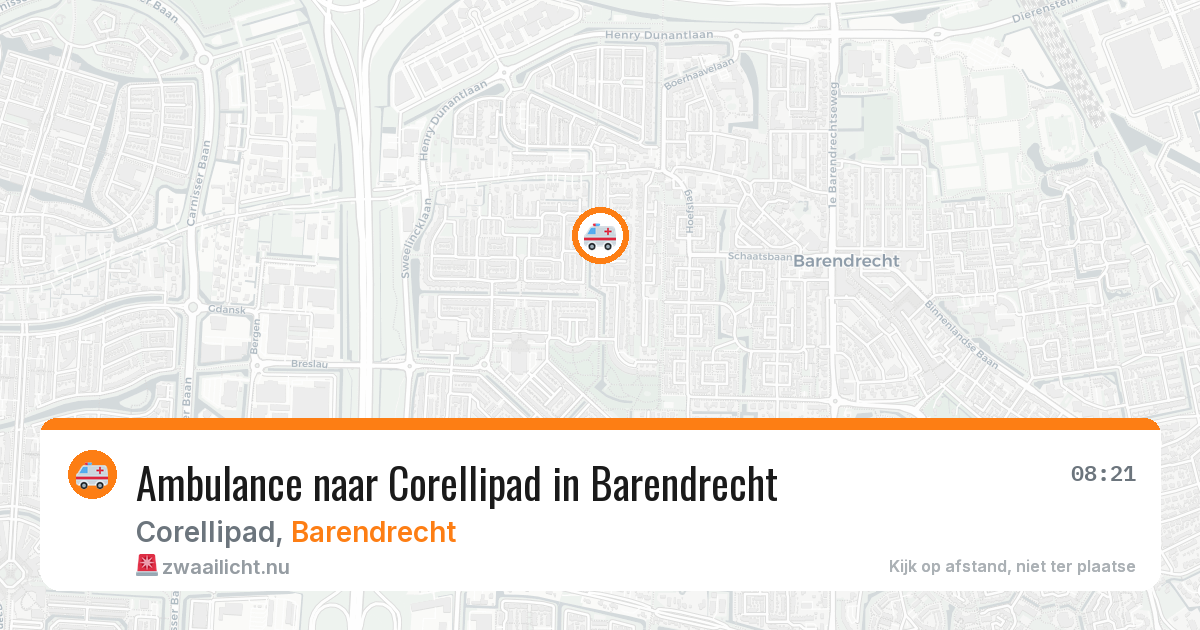 Ambulance naar Corellipad in Barendrecht — 19 mei 2026