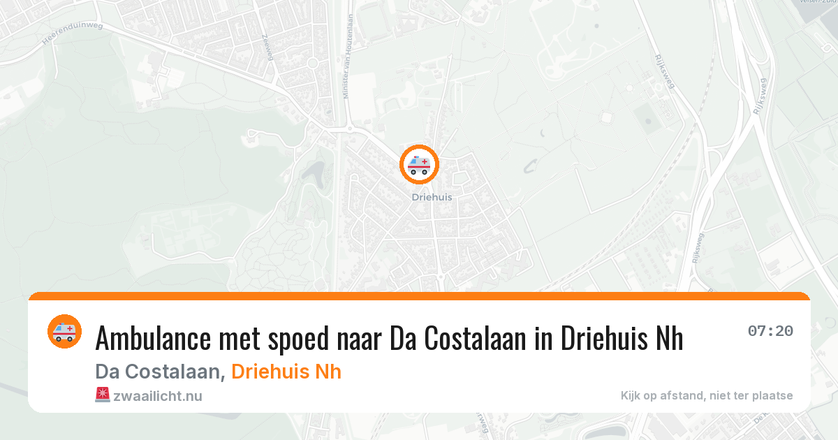 Ambulance met spoed naar Da Costalaan in Driehuis Nh — 13 jul 2026