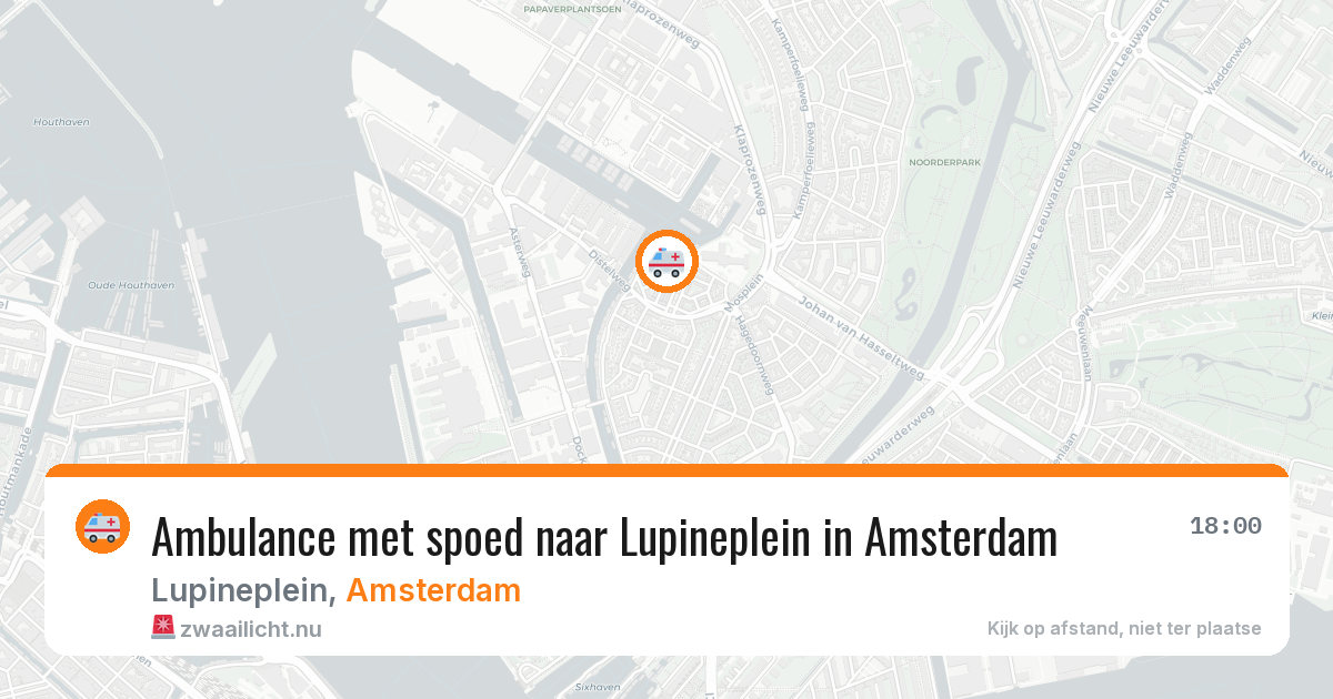Ambulance met spoed naar Lupineplein in Amsterdam — 24 jul 2026